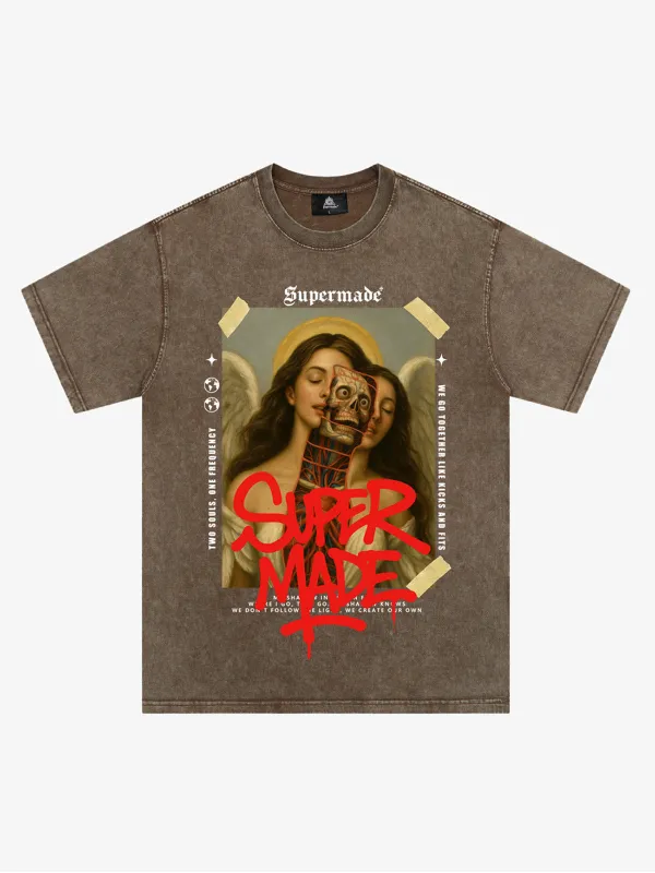 Angel And Demon Struggle Graphic T-Shirt sold by Thesupermade