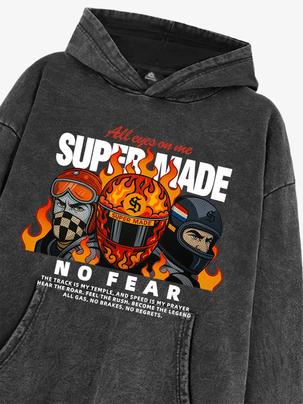 French Terry Street Motorcycle Cyber Racing Hoodie sold by Thesupermade product image thumbnail 5