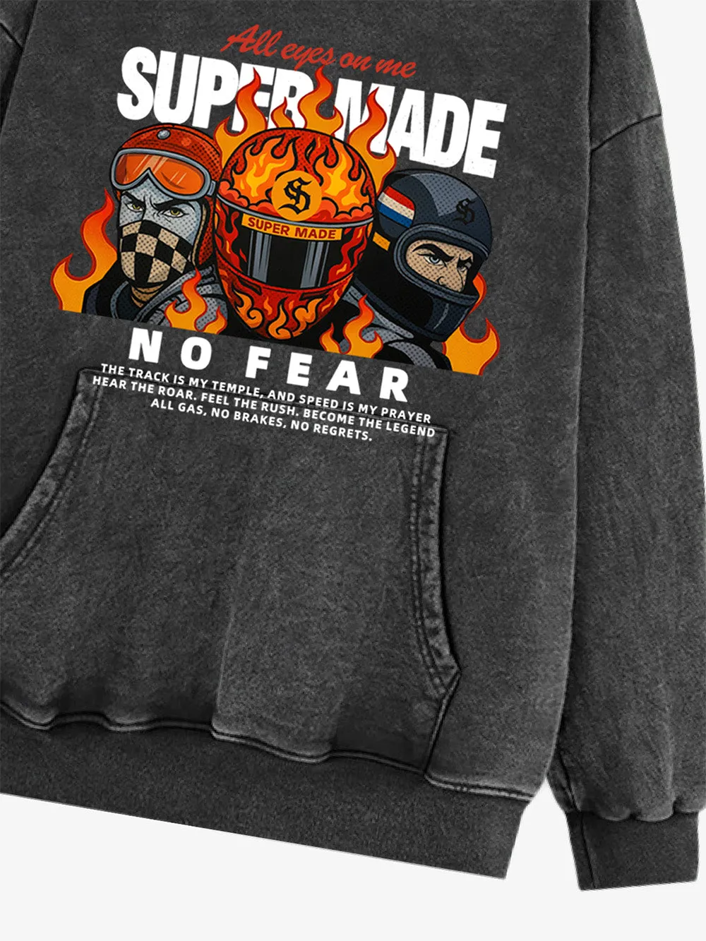 French Terry Street Motorcycle Cyber Racing Hoodie sold by Thesupermade product image thumbnail 4