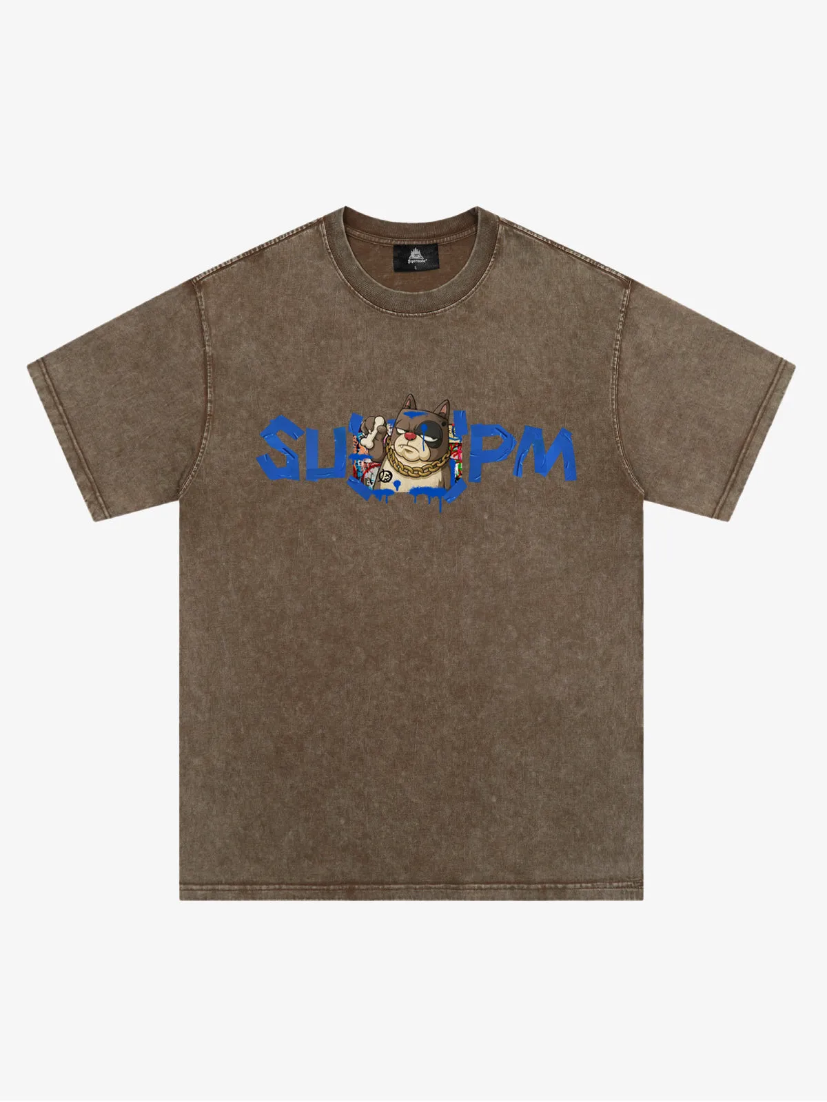 SUPM Graffiti Dog With Gold Chain Graphic T-Shirt sold by Thesupermade product image thumbnail 5