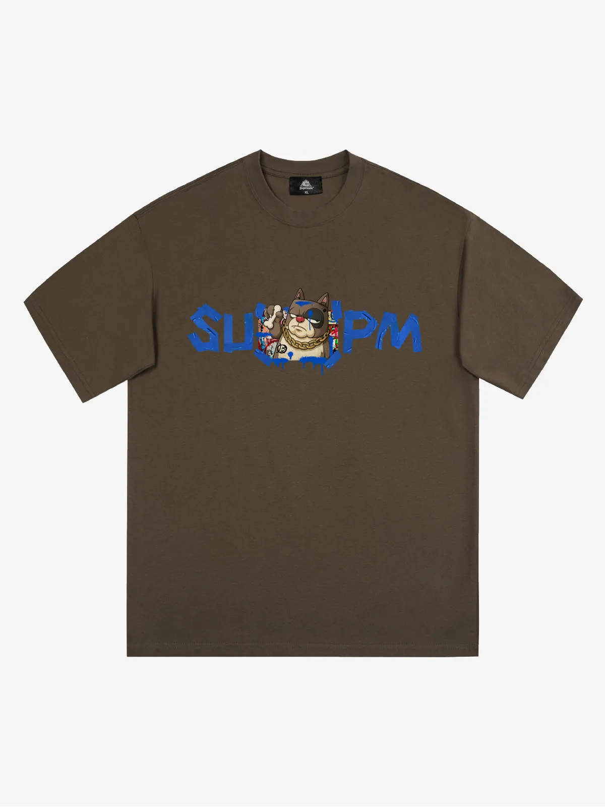 SUPM Graffiti Dog With Gold Chain Graphic T-Shirt sold by Thesupermade product image thumbnail 3