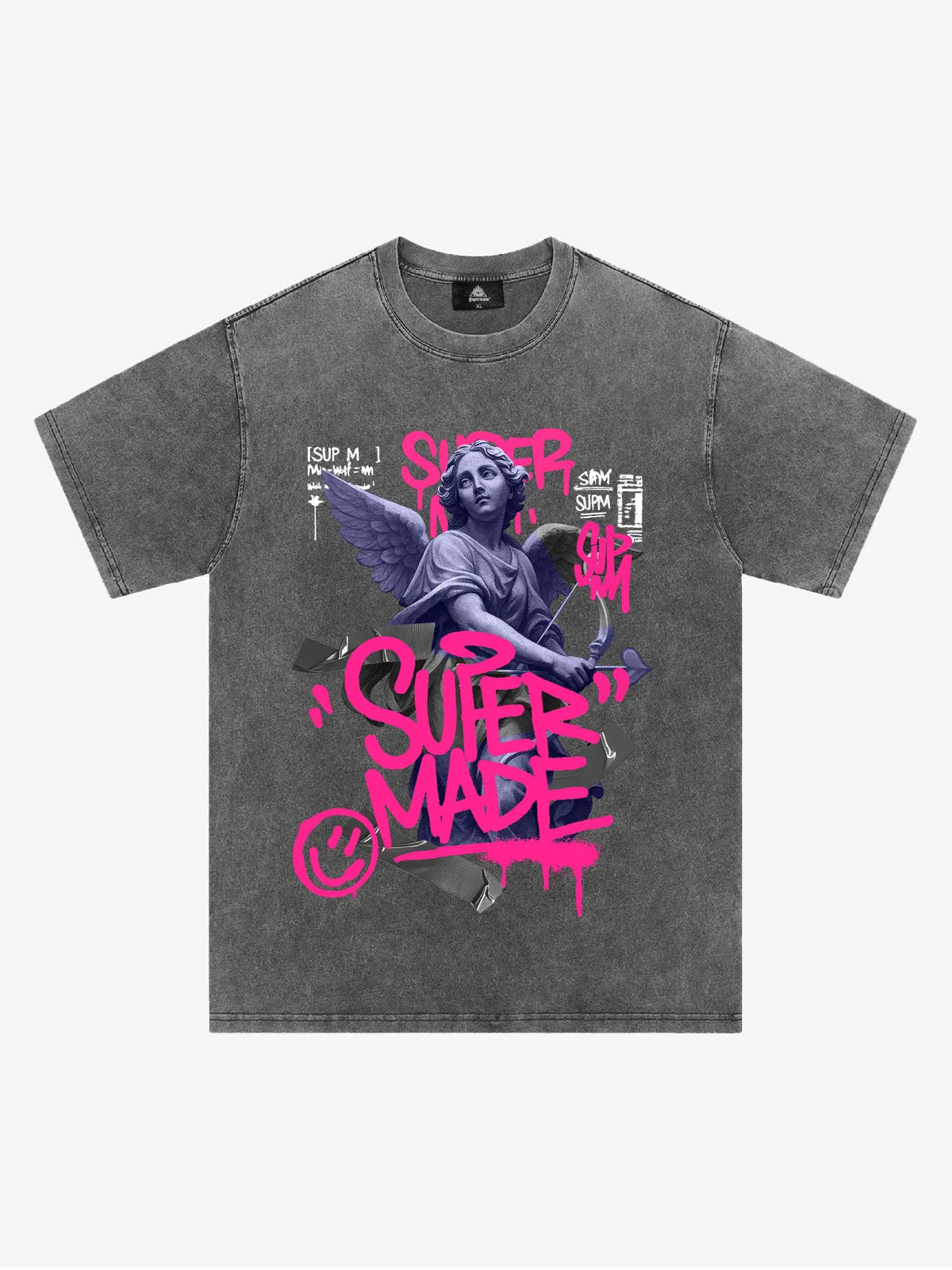 Street Pink Lucky Angel Graphic Design T-Shirt sold by Thesupermade product image thumbnail 3