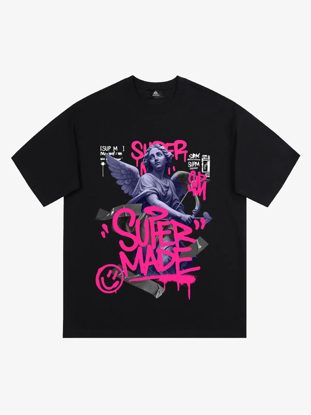 Street Pink Lucky Angel Graphic Design T-Shirt sold by Thesupermade product image thumbnail 4