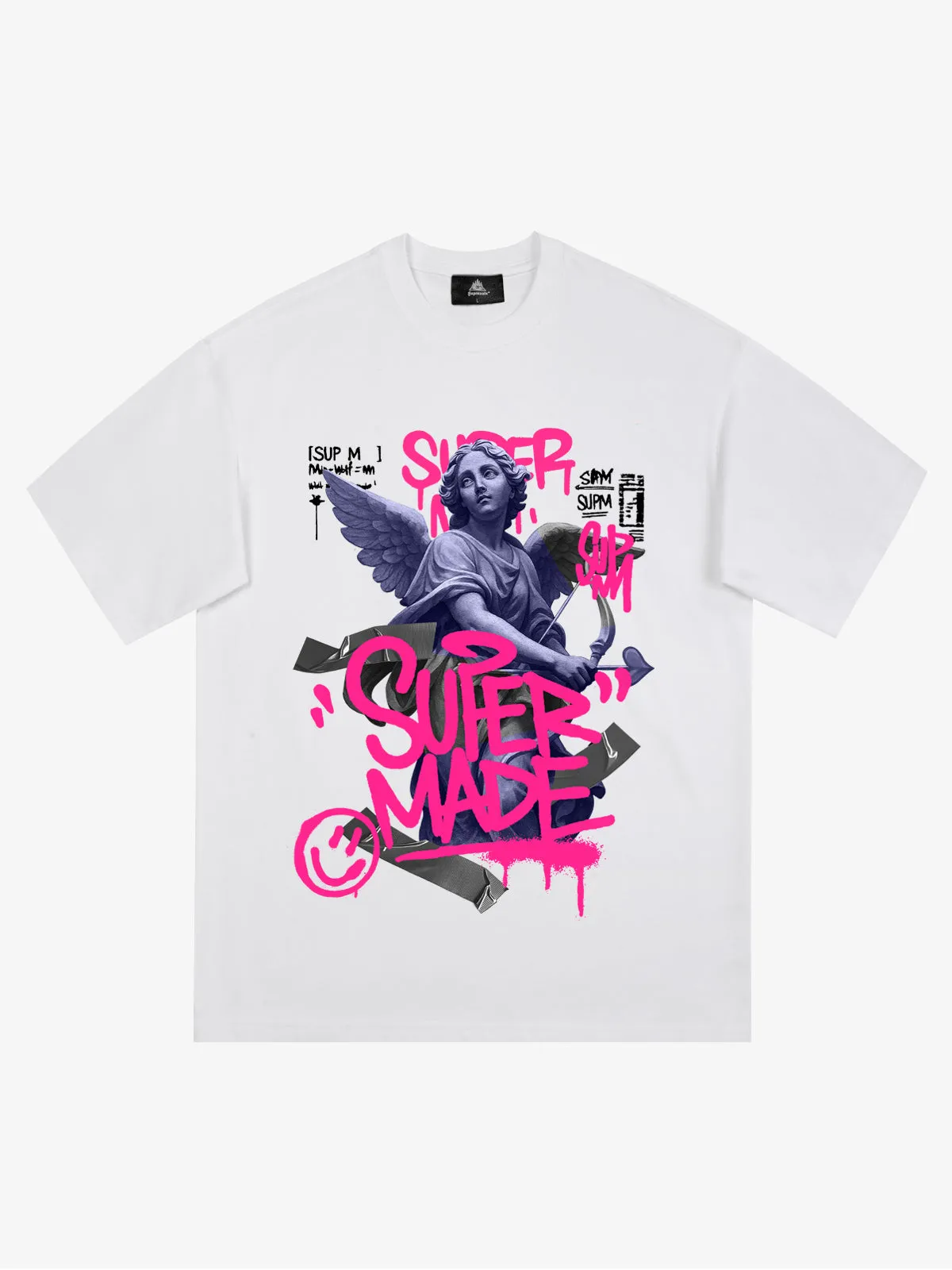 Street Pink Lucky Angel Graphic Design T-Shirt sold by Thesupermade product image thumbnail 2