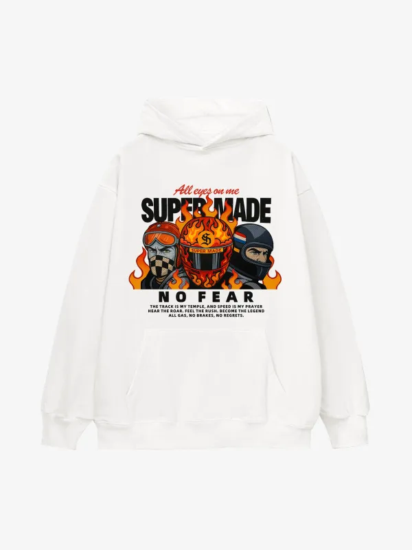 Supermade Cyber Hot-Blooded Motorcycle Hooded Sweatshirt sold by Thesupermade