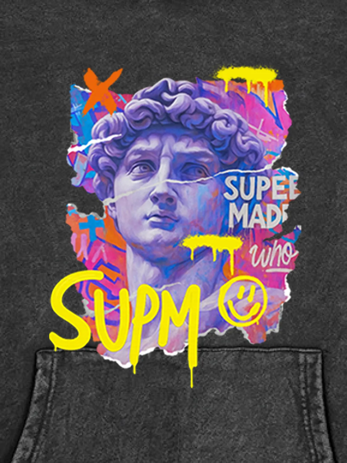SPMD Graffiti David Head Statue Hooded Sweatshirt sold by Thesupermade product image thumbnail 3
