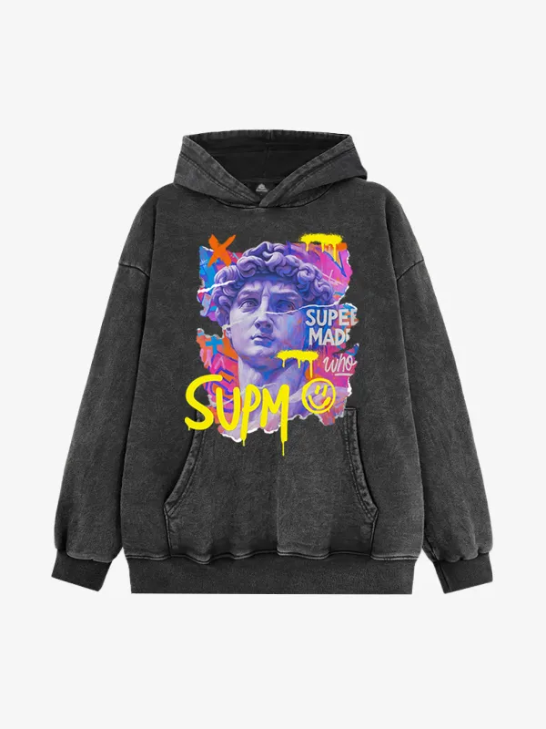 SPMD Graffiti David Head Statue Hooded Sweatshirt sold by Thesupermade