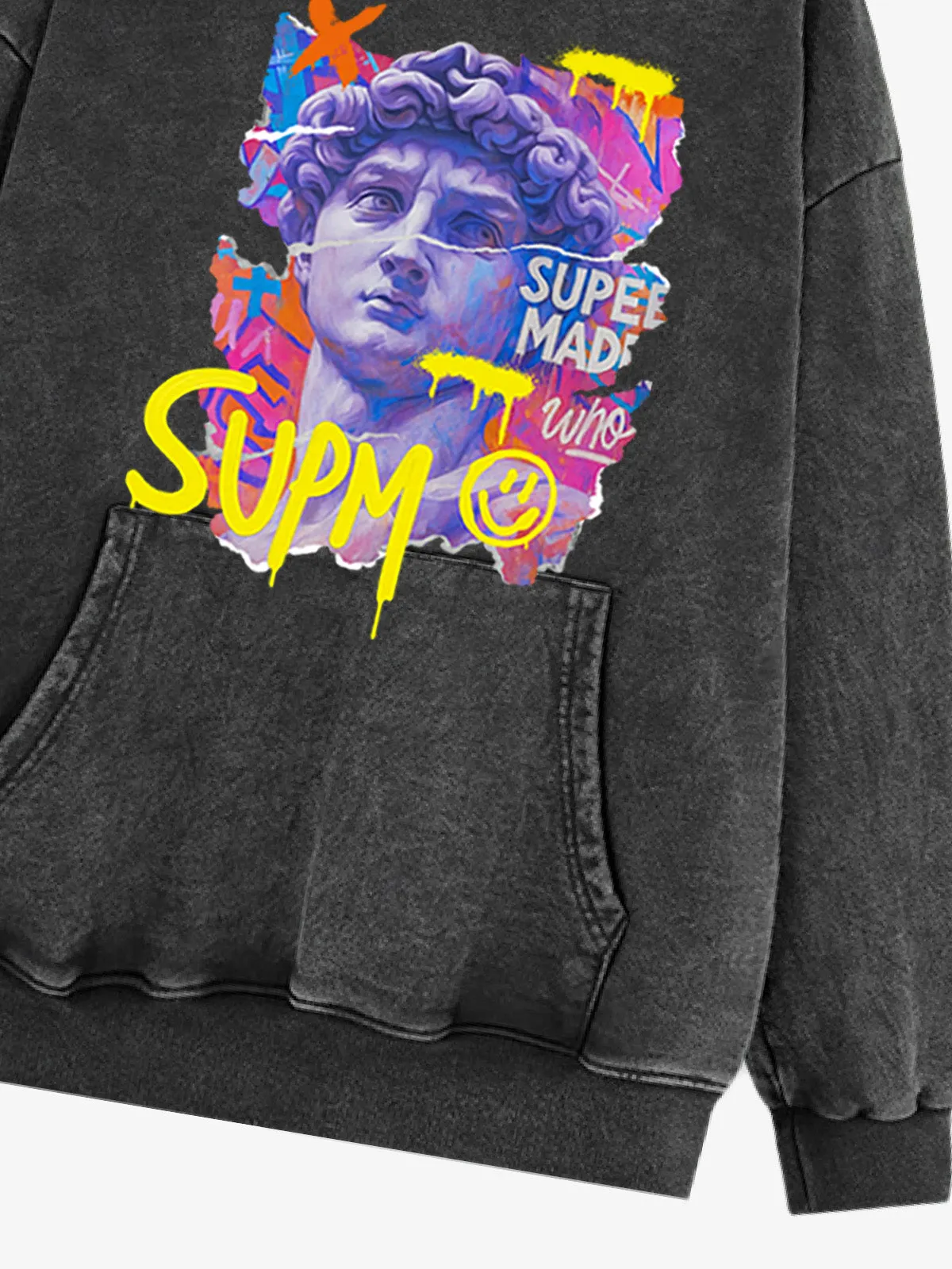 SPMD Graffiti David Head Statue Hooded Sweatshirt sold by Thesupermade product image thumbnail 5