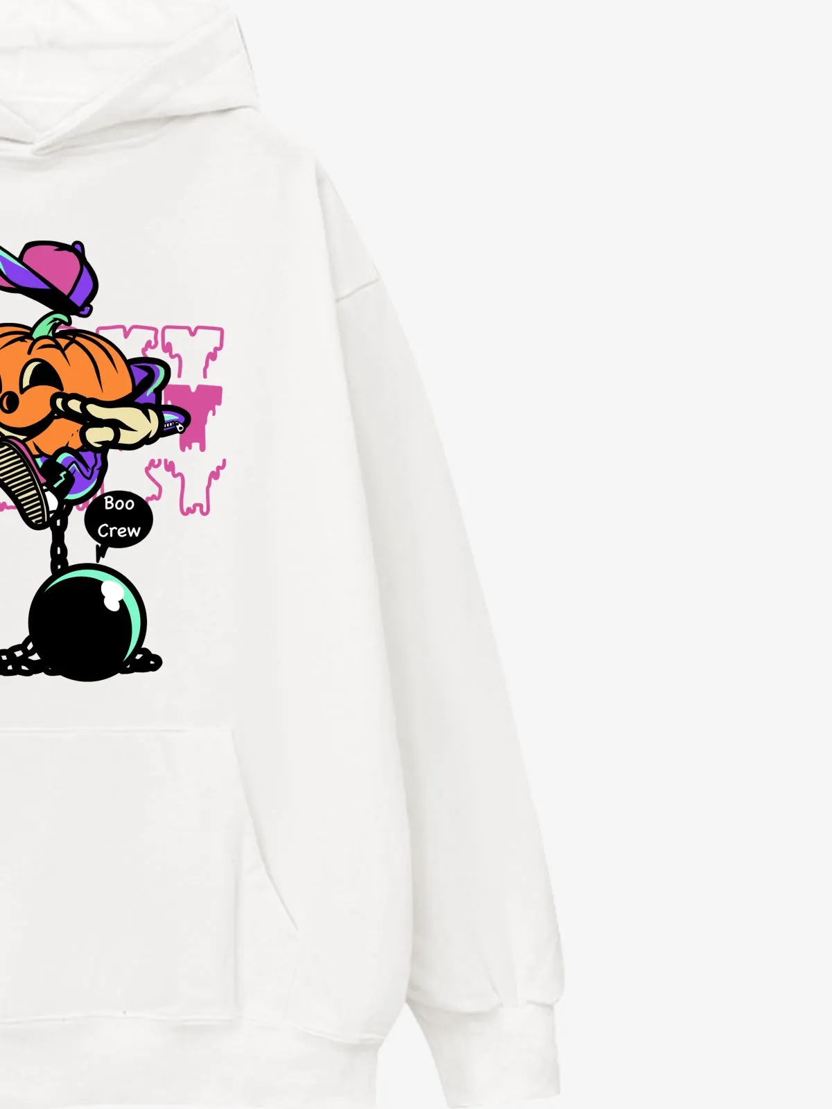 Golden Hour Boo Crew Halloween Cotton Hoodie sold by Thesupermade product image thumbnail 4