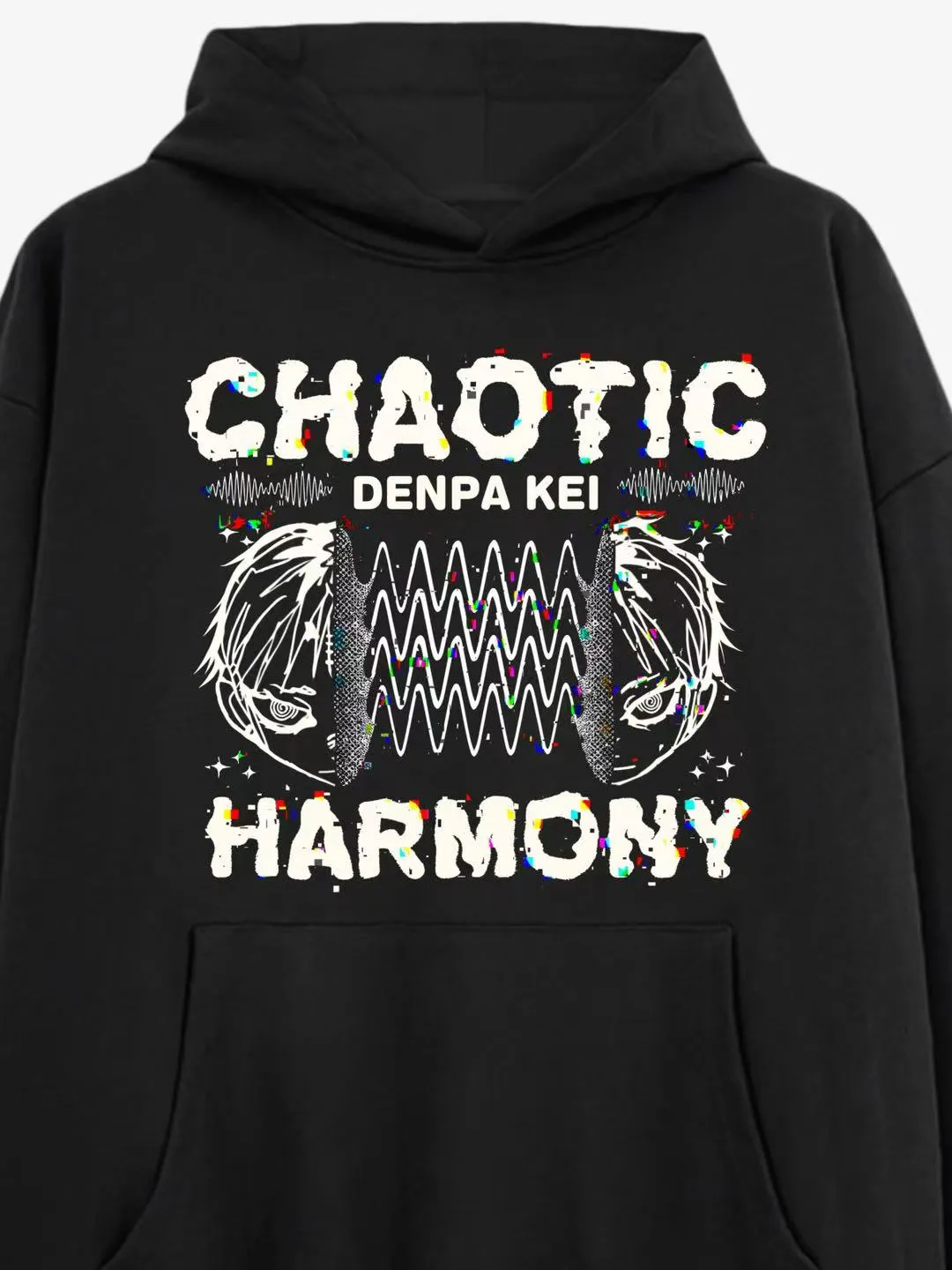Chaotic Harmony Denpa Kei Cotton Hoodie sold by Thesupermade product image thumbnail 3