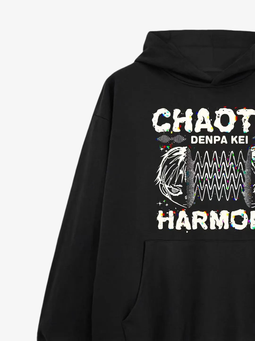 Chaotic Harmony Denpa Kei Cotton Hoodie sold by Thesupermade product image thumbnail 4