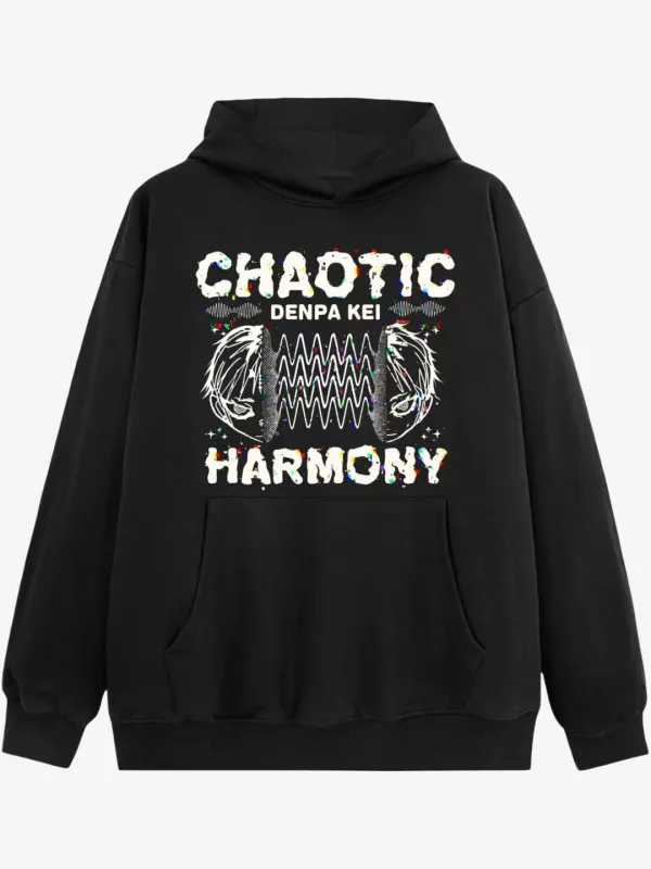 Chaotic Harmony Denpa Kei Cotton Hoodie sold by Thesupermade