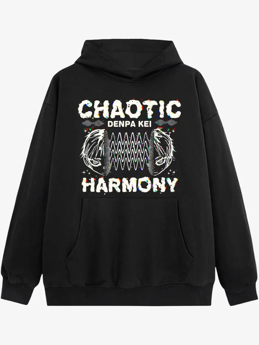 Chaotic Harmony Denpa Kei Cotton Hoodie sold by Thesupermade