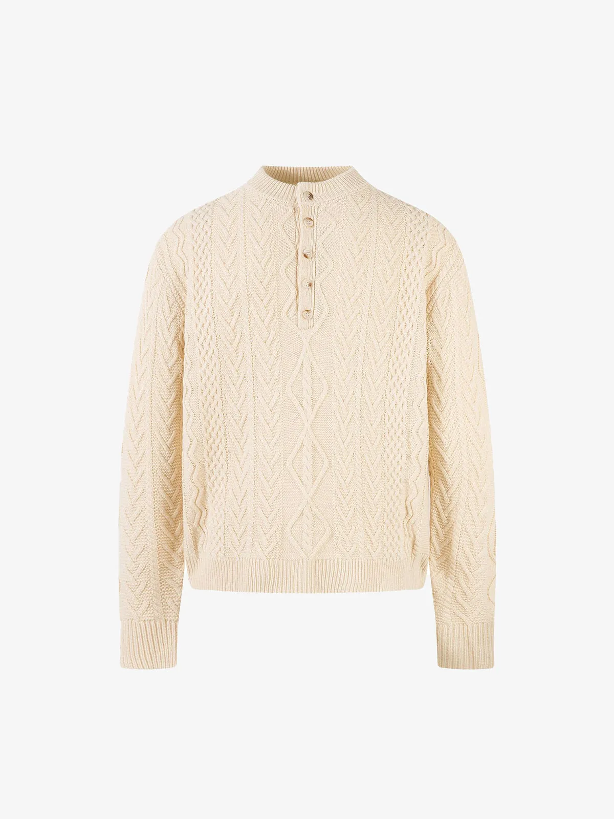 Vintage Diamond Knit Half Placket Sweater sold by Thesupermade