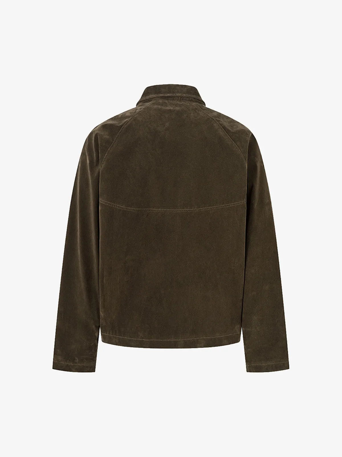 Suede Lapel Deconstructed Patchwork Jacket sold by Thesupermade product image thumbnail 3