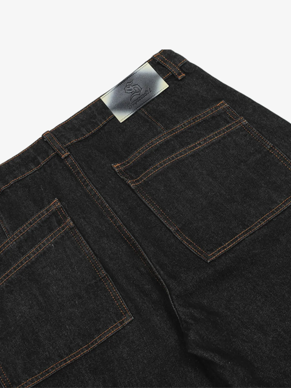 Vintage Denim Stitching Deconstructed Work Barrel Jeans sold by Thesupermade product image thumbnail 5