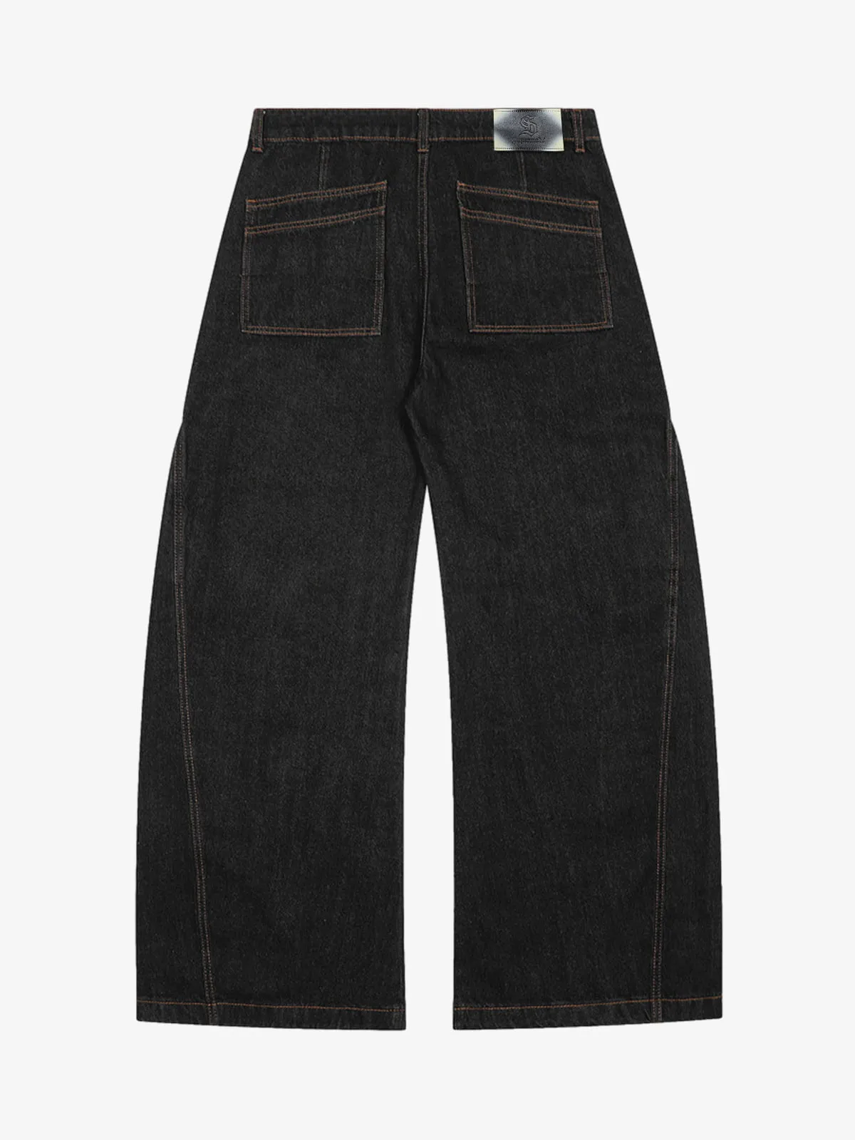 Vintage Denim Stitching Deconstructed Work Barrel Jeans sold by Thesupermade product image thumbnail 2