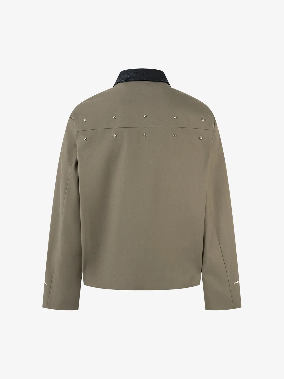 Street Gothic PU Leather Collar With Thorn Print Jacket sold by Thesupermade product image thumbnail 4