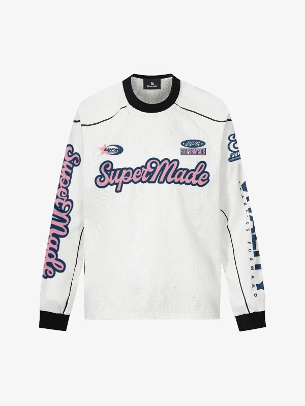 Supermade Jersey Graffiti Letter Long Sleeve T-Shirt sold by Thesupermade