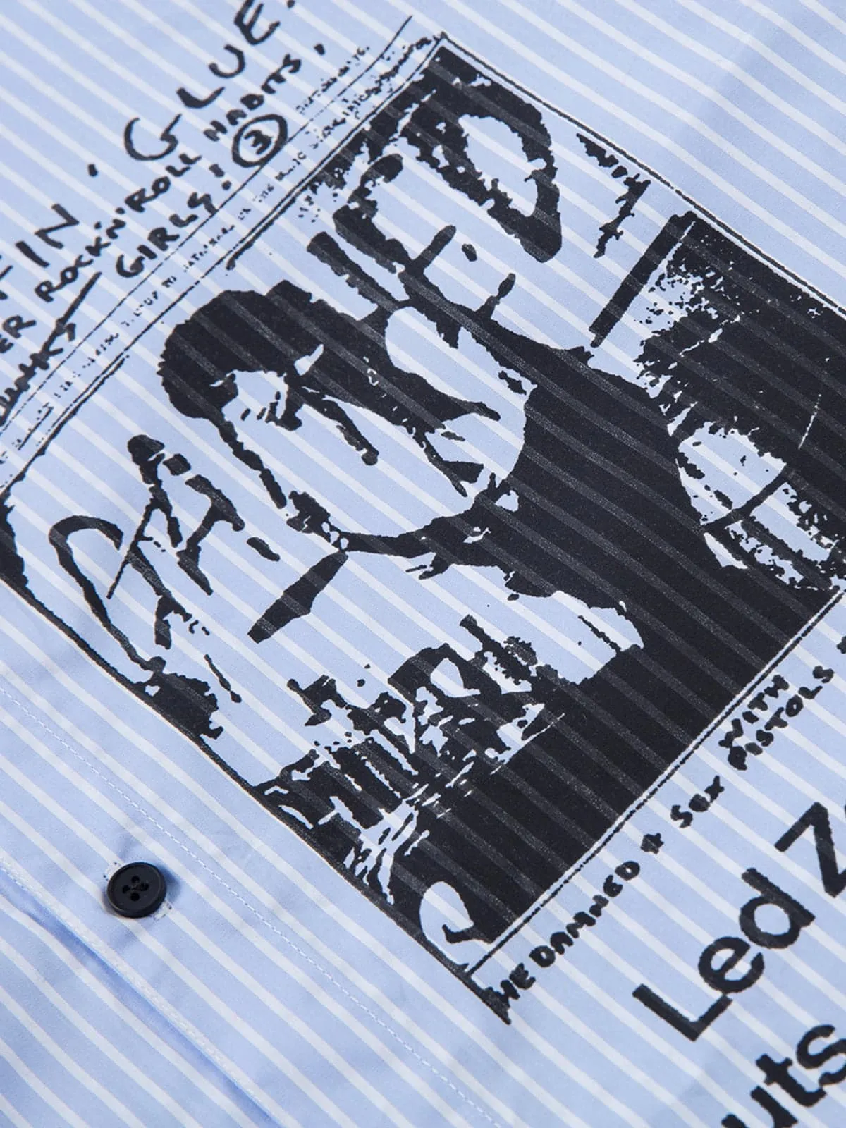 Vintage Illustration Striped Faux Two-Piece Shirt sold by Thesupermade product image thumbnail 5