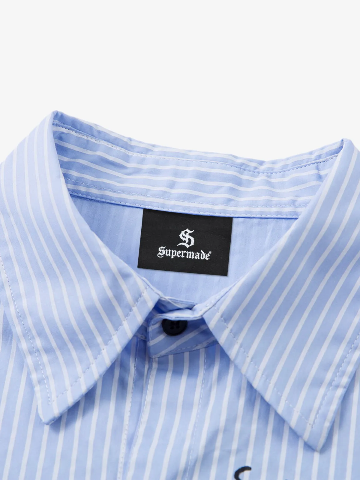 Vintage Illustration Striped Faux Two-Piece Shirt sold by Thesupermade product image thumbnail 3