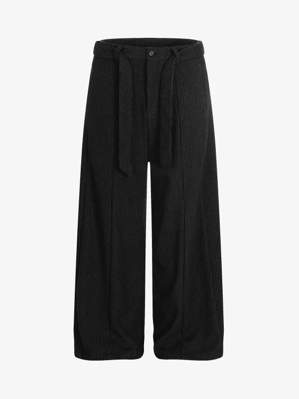 Vintage Corduroy Belted Pleated Baggy Pants sold by Thesupermade