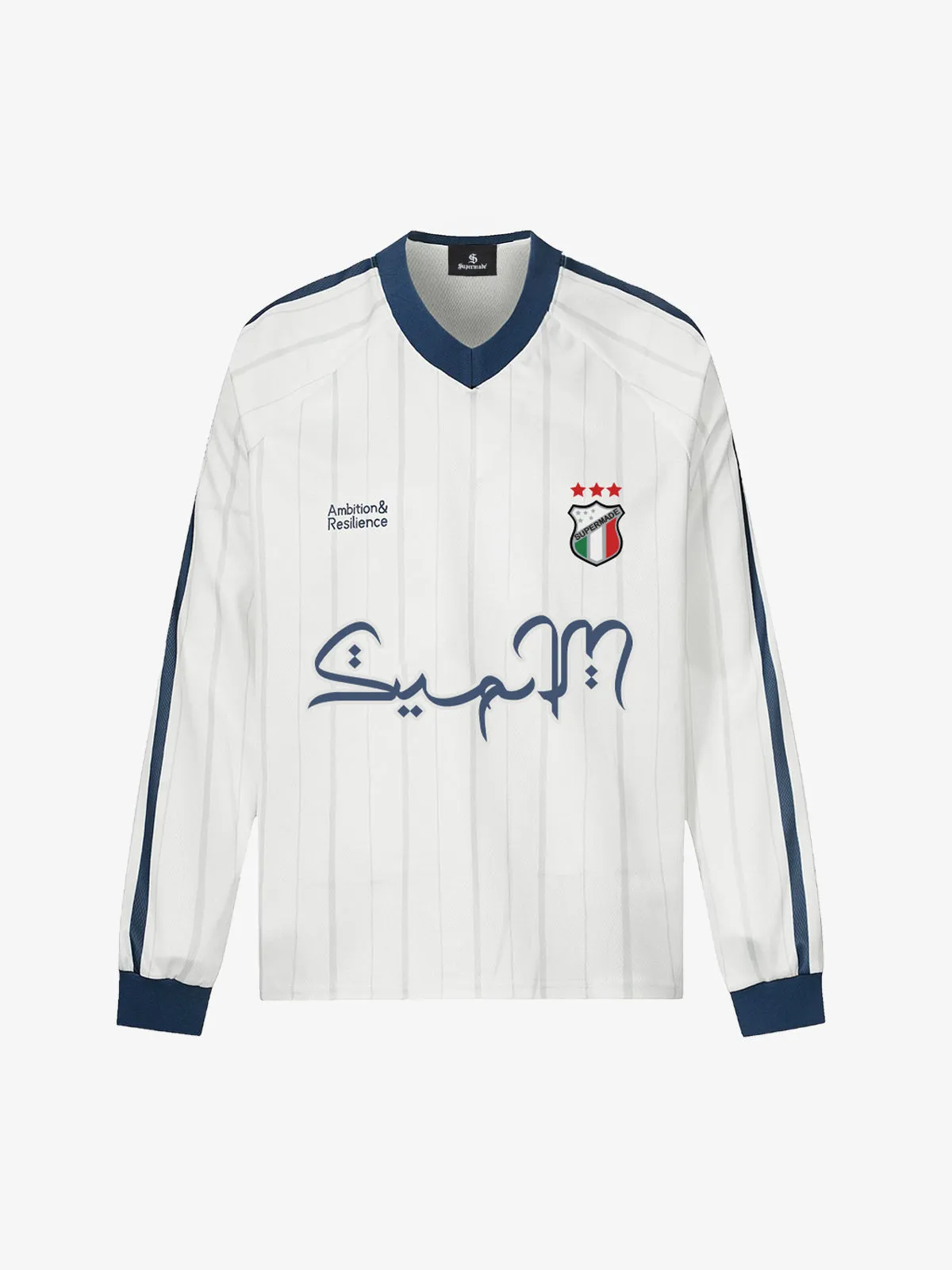 Streetwear Striped Jersey Style Graffiti Long-Sleeve T-Shirt sold by Thesupermade product image thumbnail 2