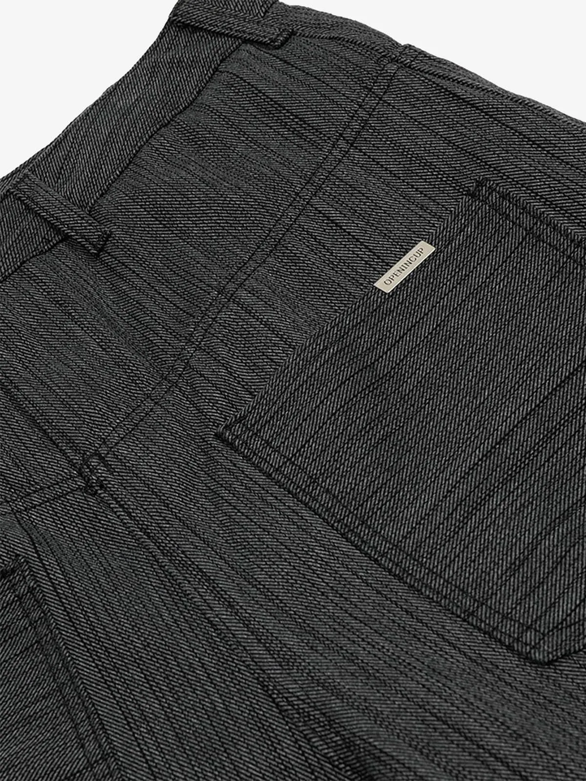 Striped Textured Reverse Pocket Pants sold by Thesupermade product image thumbnail 4