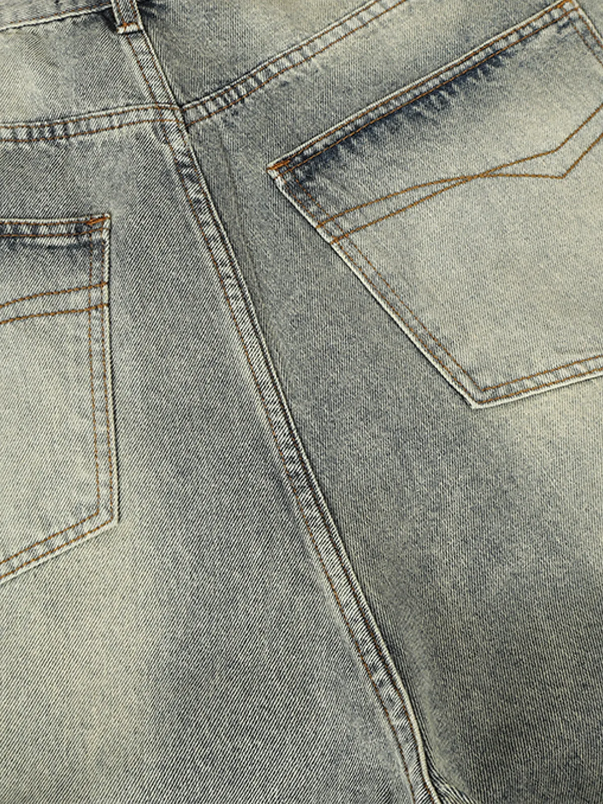 Retro Denim Rhinestone Striped Baggy Jeans - 2494 sold by Thesupermade product image thumbnail 5