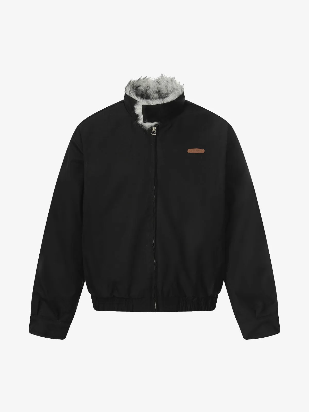 Vintage Stand Collar Fur Lined Bomber Jacket sold by Thesupermade