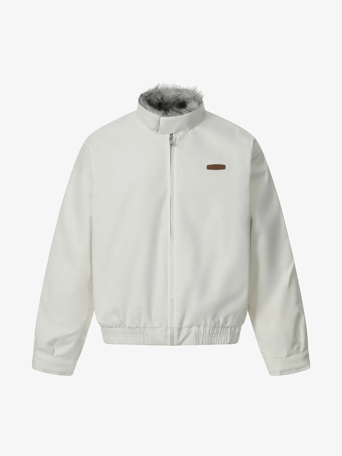 Vintage Stand Collar Fur Lined Bomber Jacket sold by Thesupermade product image thumbnail 5