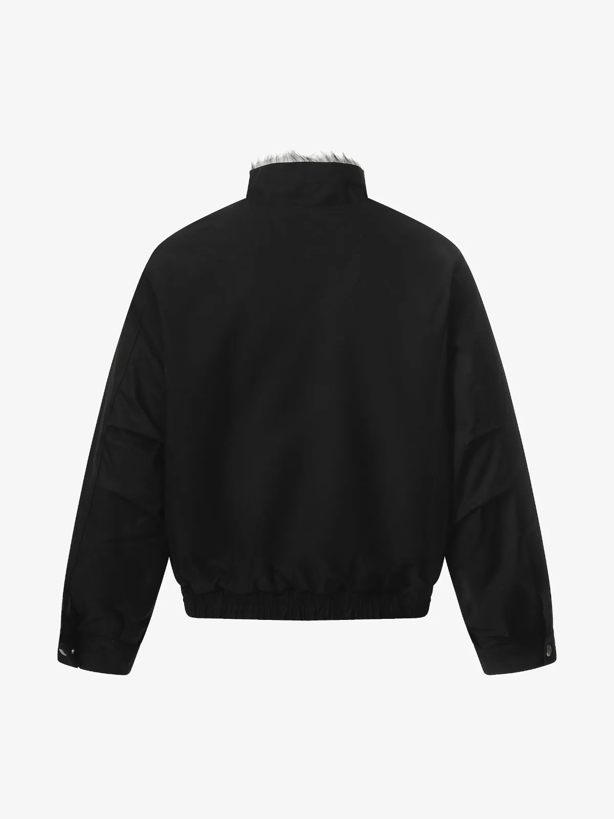 Vintage Stand Collar Fur Lined Bomber Jacket sold by Thesupermade product image thumbnail 3