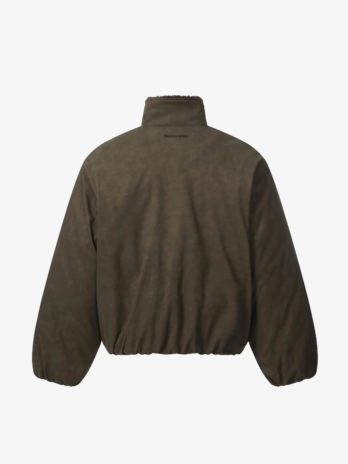 Vintage Zipper Pocket Design Sherpa Lined Collar Padded Jacket sold by Thesupermade product image thumbnail 4