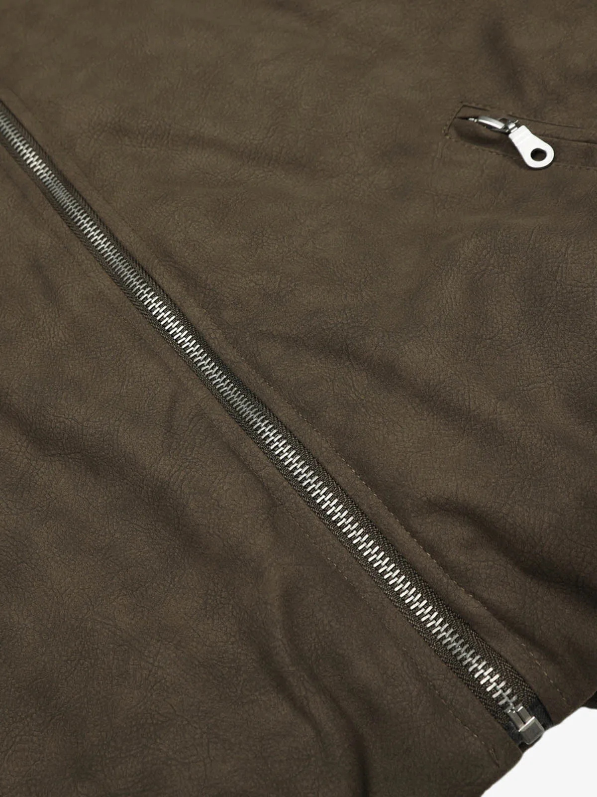 Vintage Zipper Pocket Design Sherpa Lined Collar Padded Jacket sold by Thesupermade product image thumbnail 5