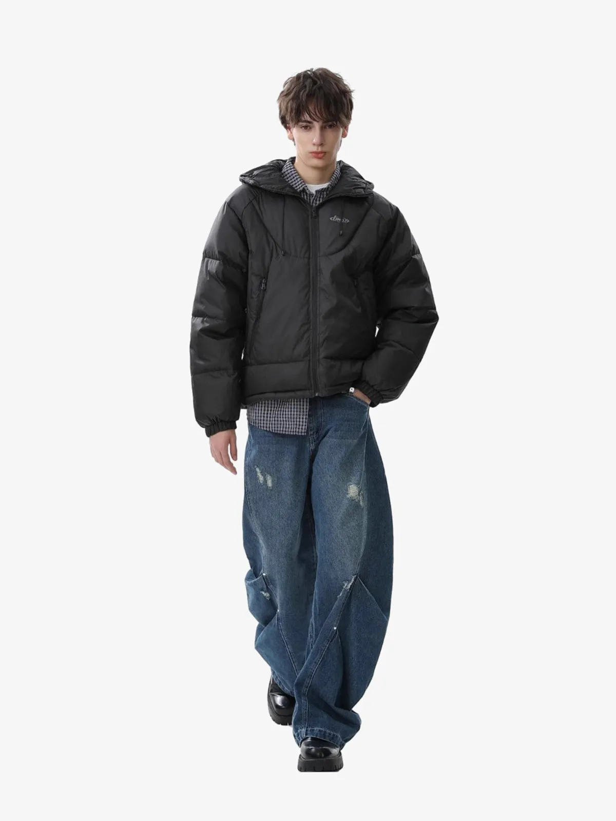 Winter Warm Outdoor Hooded Cotton Puffer Jacket sold by Thesupermade product image thumbnail 3