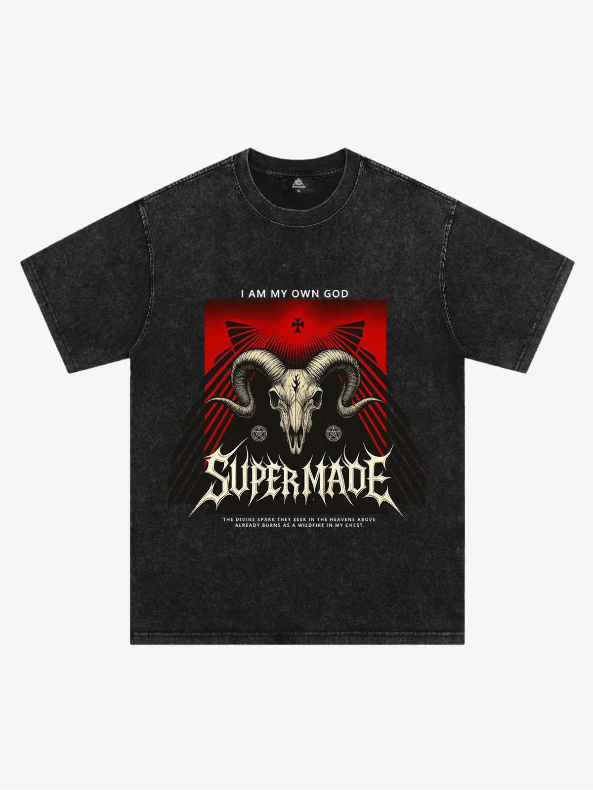 Retro Sheep Skull Print T-Shirt sold by Thesupermade