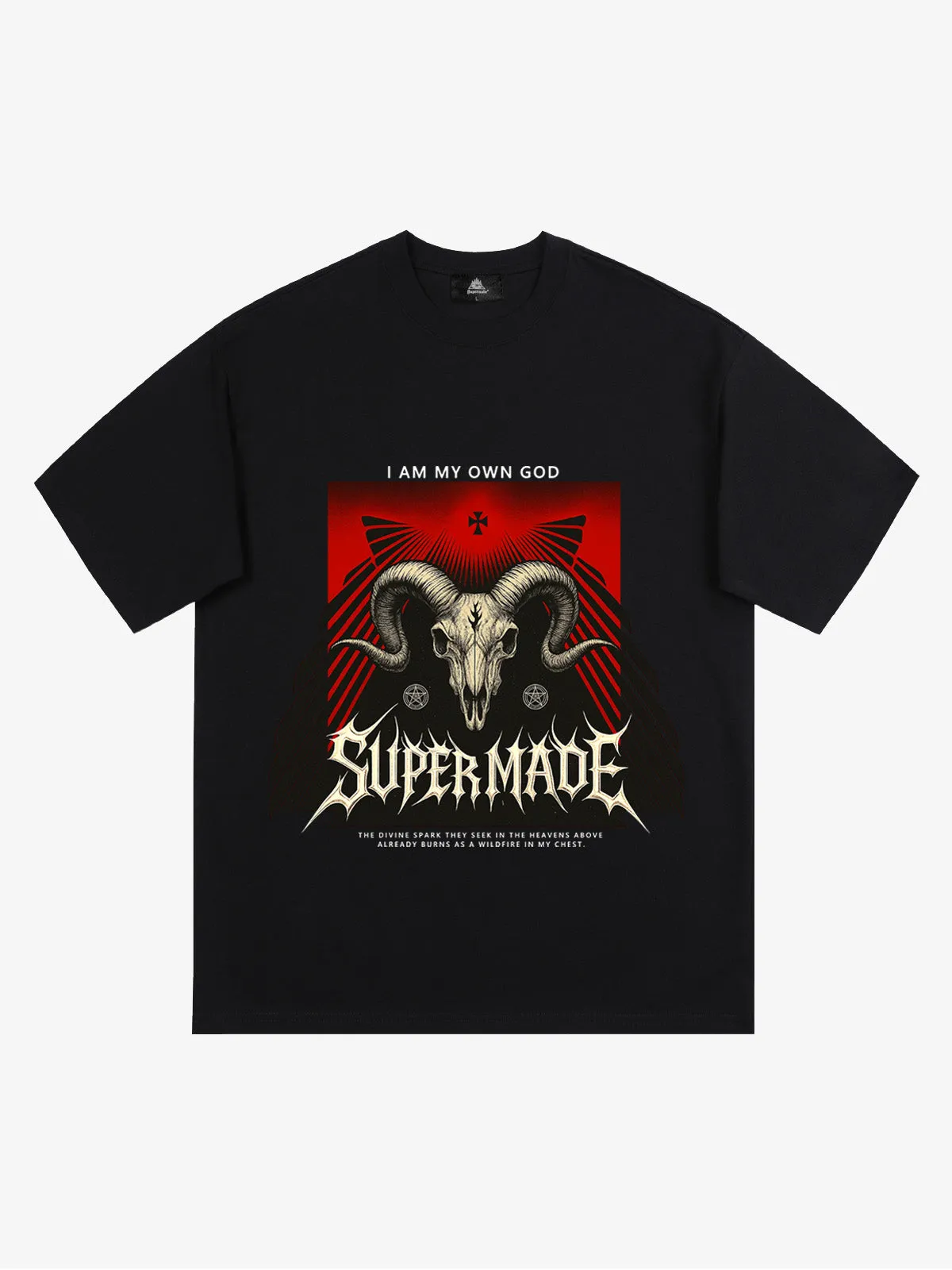Retro Sheep Skull Print T-Shirt sold by Thesupermade product image thumbnail 5