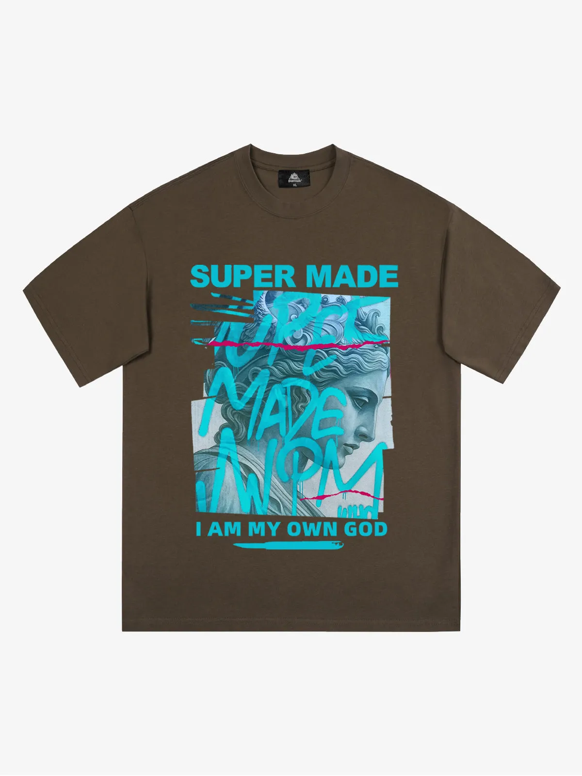 SUPERMADE Blue Art Graffiti Pattern T-Shirt sold by Thesupermade product image thumbnail 5