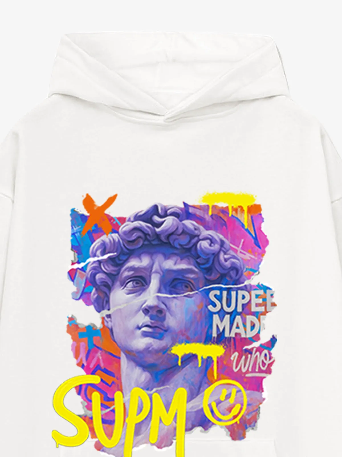 French Terry Street Color Graffiti David Statue Hoodie sold by Thesupermade product image thumbnail 4