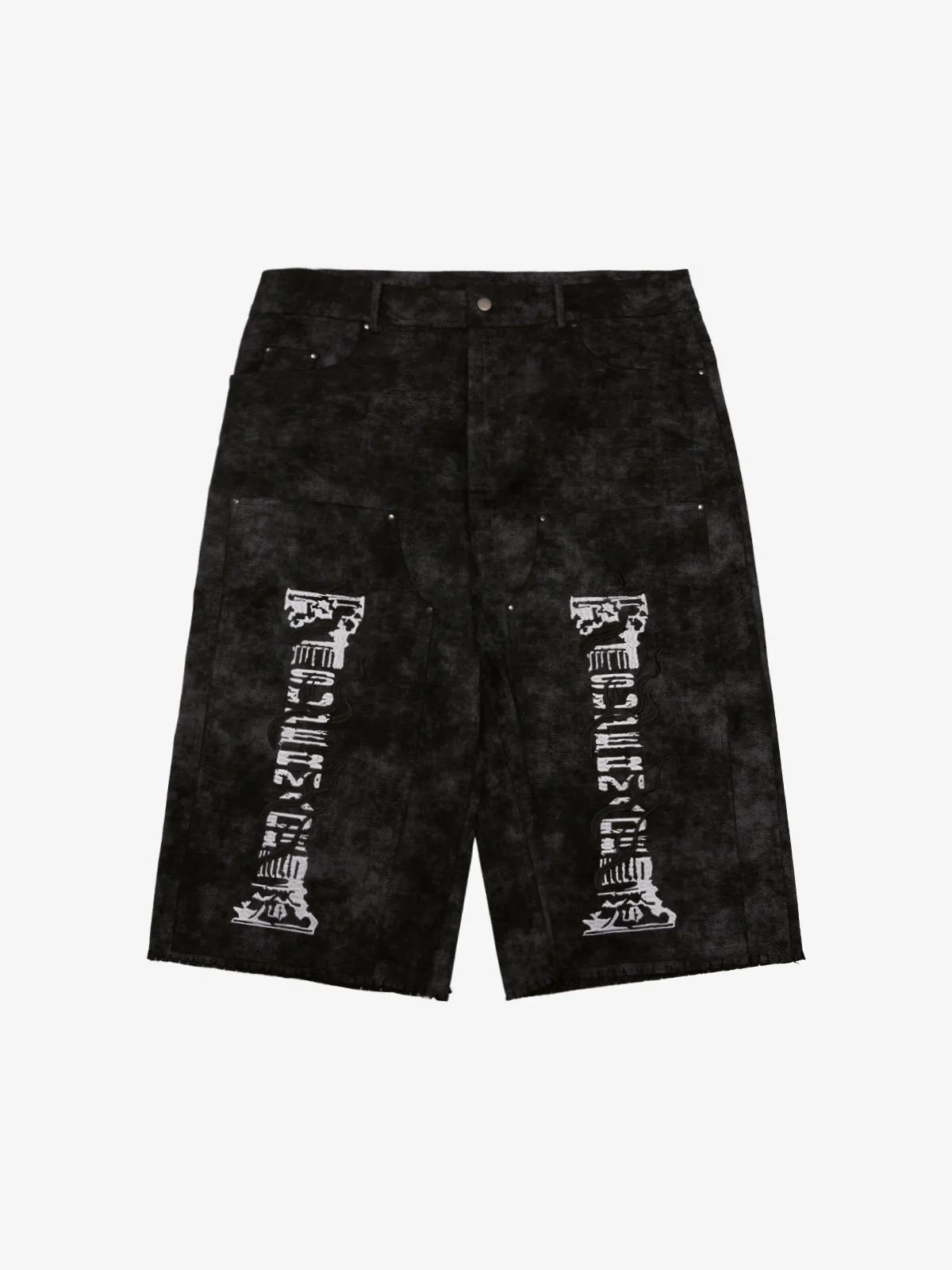 SUPERMADE Roman Column Pattern Embroidered Jeans sold by Thesupermade