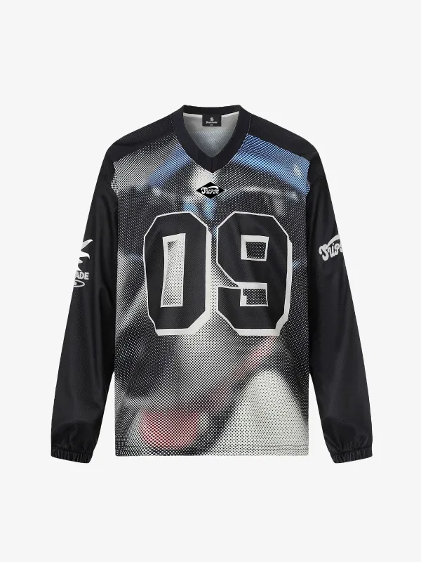 Vintage Jersey Dalmatian Print Street Long-Sleeved T-Shirt sold by Thesupermade