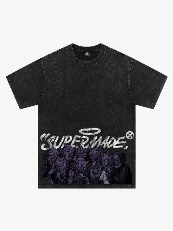 Dark Devil Maniac's Gothic Graffiti T-Shirt sold by Thesupermade