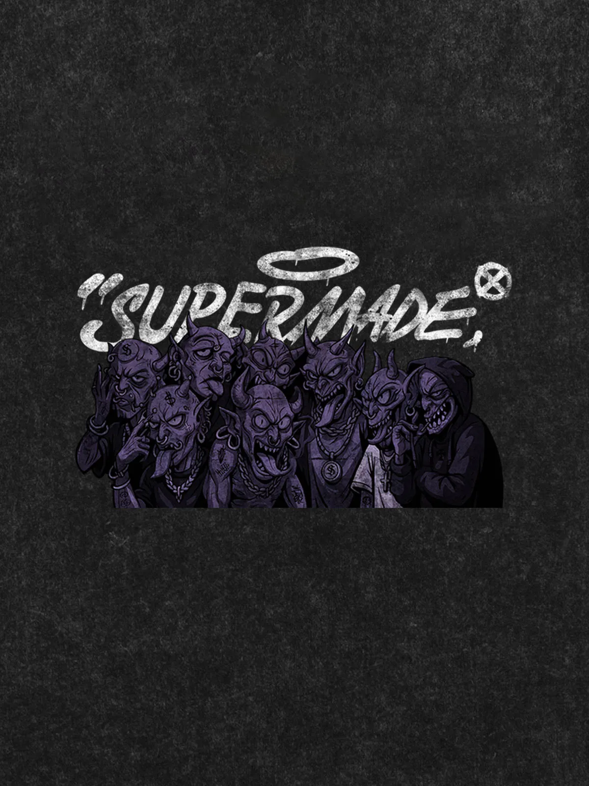 Dark Devil Maniac's Gothic Graffiti T-Shirt sold by Thesupermade product image thumbnail 5