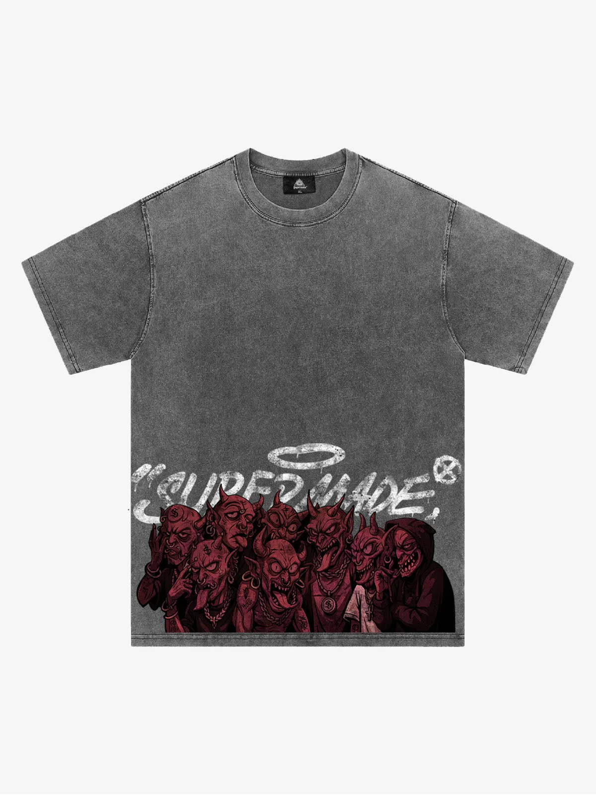 Dark Devil Maniac's Gothic Graffiti T-Shirt sold by Thesupermade product image thumbnail 2