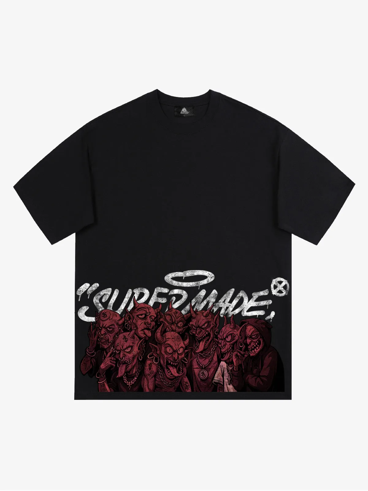 Dark Devil Maniac's Gothic Graffiti T-Shirt sold by Thesupermade product image thumbnail 3