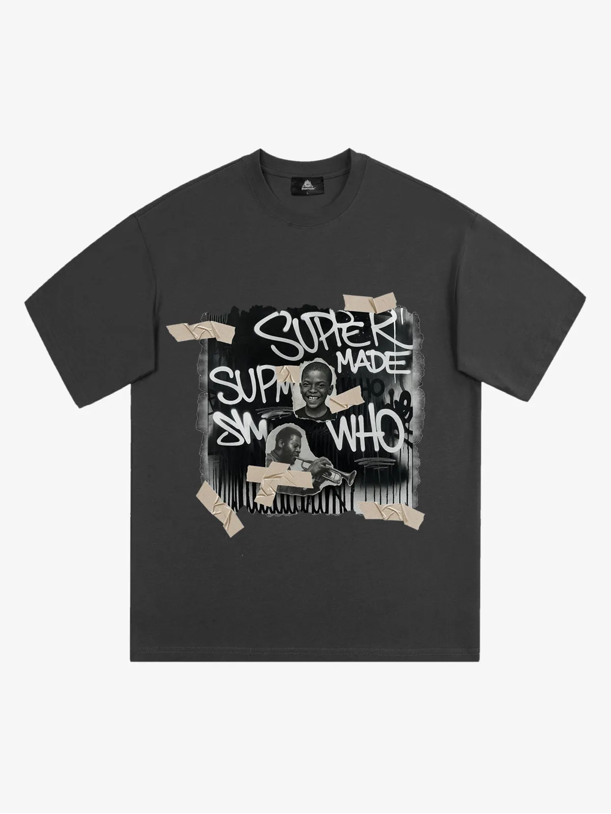 Supermade Street Retro Character Collage T-Shirt sold by Thesupermade product image thumbnail 4