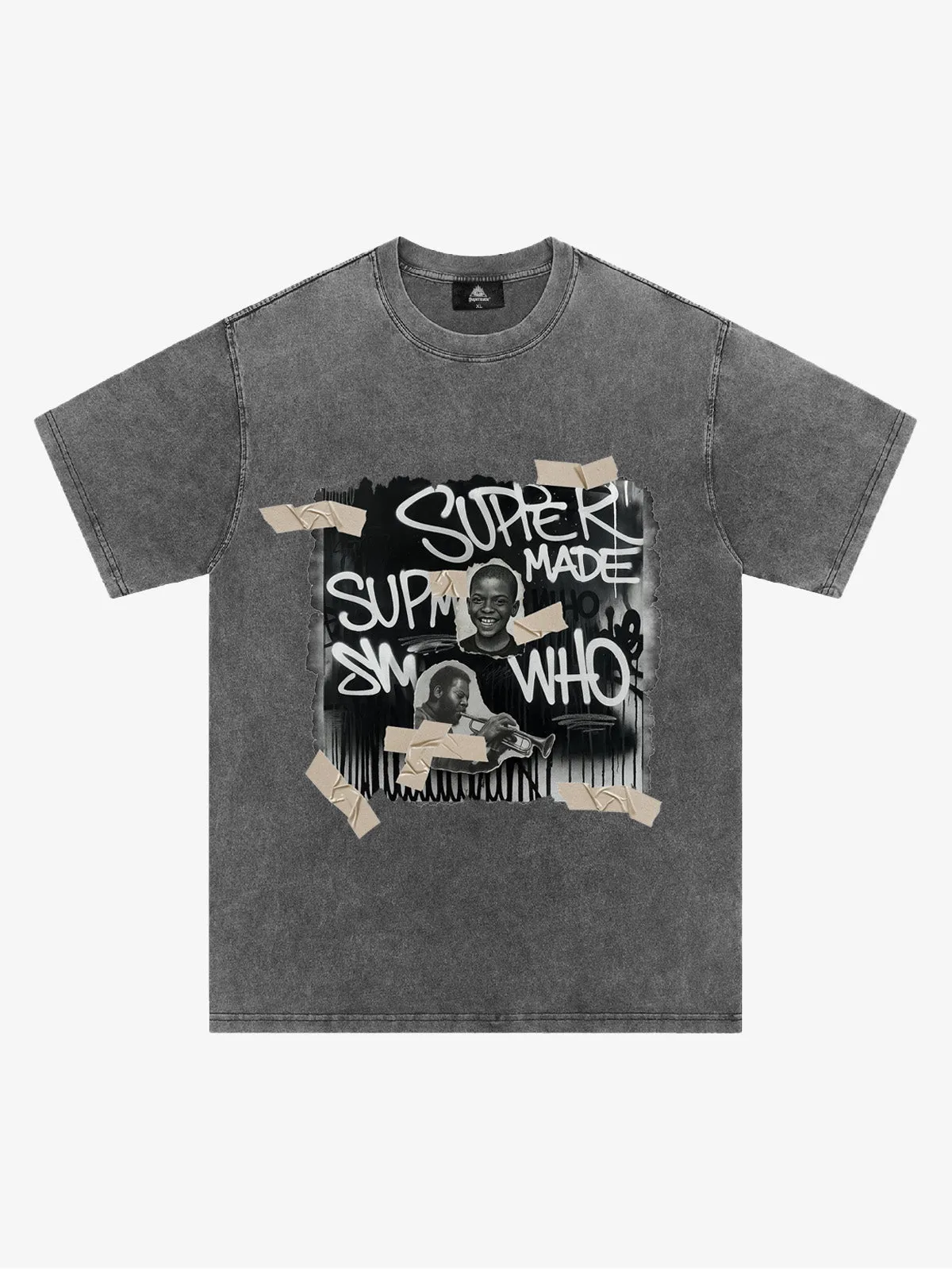 Supermade Street Retro Character Collage T-Shirt sold by Thesupermade product image thumbnail 5