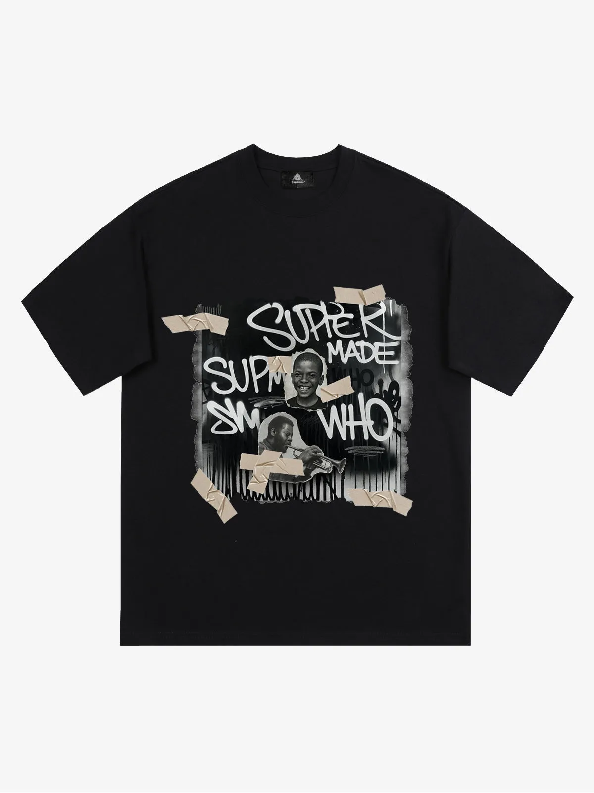 Supermade Street Retro Character Collage T-Shirt sold by Thesupermade product image thumbnail 3