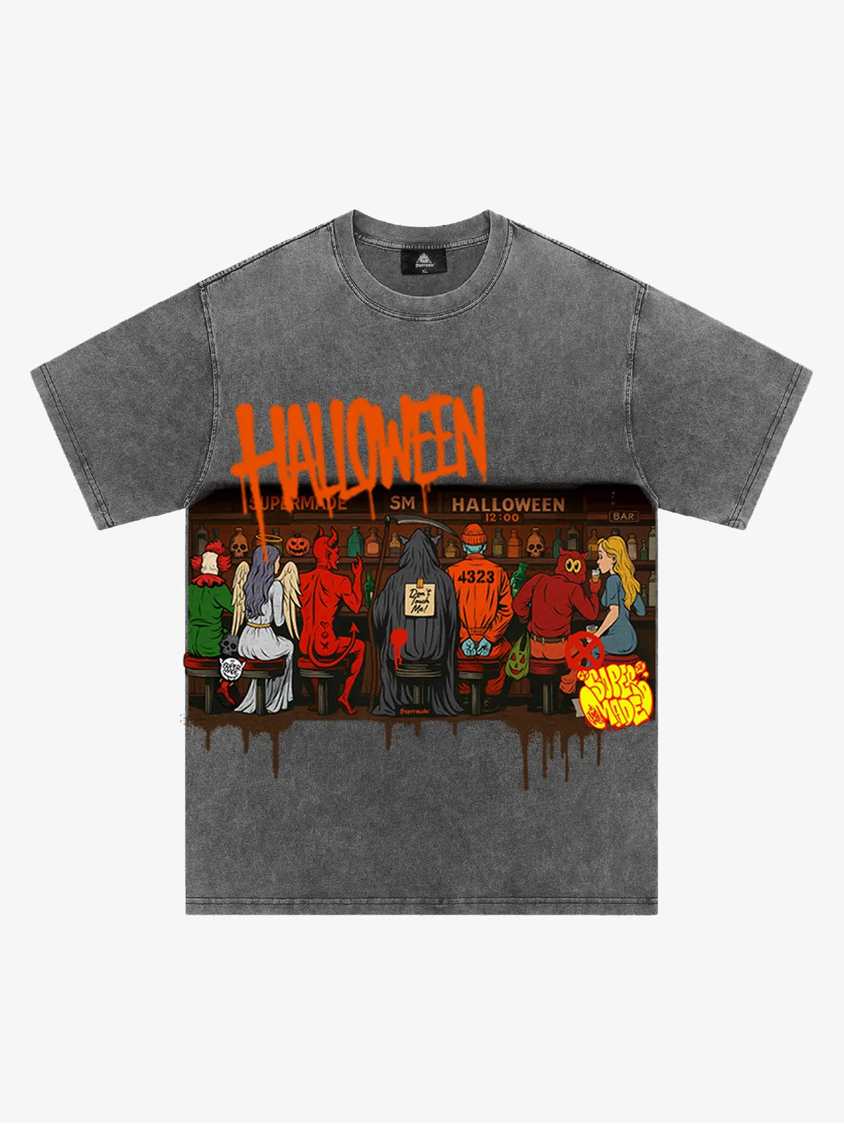 Streetwear Halloween Pub Party Gathering T-Shirt sold by Thesupermade product image thumbnail 4