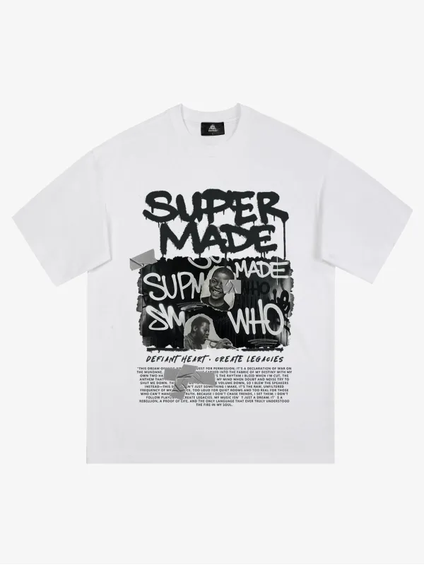 Streetwear Graffiti Character Collage Graphic T-Shirt sold by Thesupermade